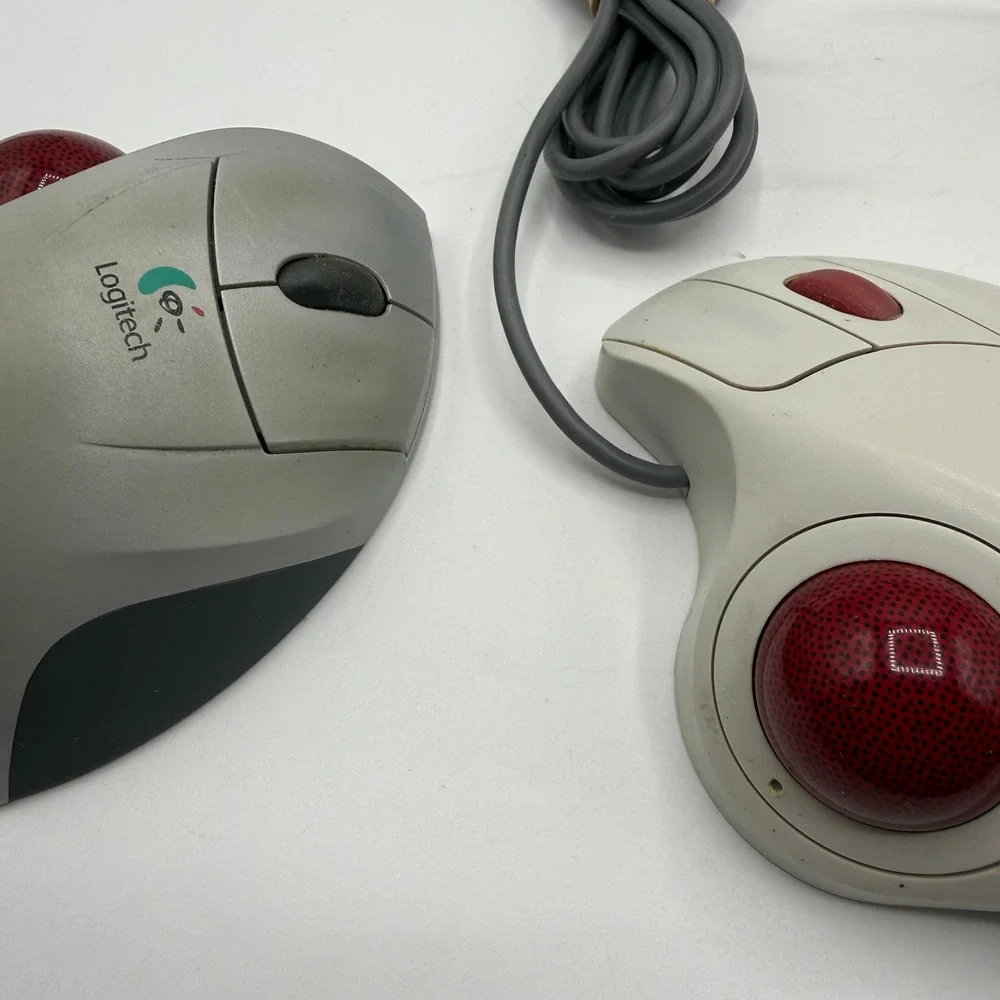 Logitech TrackMan Marble+ T-CL13 & Cordless Wheel T-RA18 Mice Parts Repair Lot